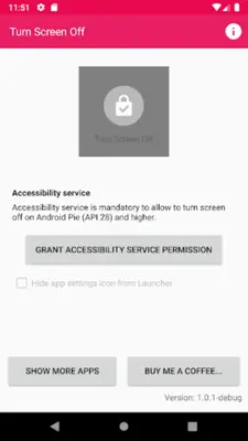 Turn Screen OFF android App screenshot 1